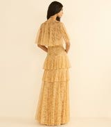 GWYNETH DRESS -- BEIGE PEARL