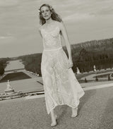 HANDKERCHIEF ANNIVERSARY DRESS -- SALT