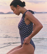 MALTA MAILLOT -- NAVY CADIZ FOULARD