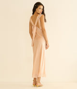 MARCELLE DRESS -- PEACH SORBET
