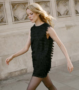 SOIRÉE TUNIC TOP -- BLACK