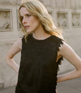 SOIRÉE TUNIC TOP -- BLACK